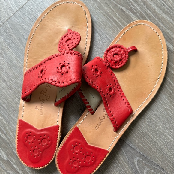 Red Jack Roger sandals, size 11 - Picture 1 of 2